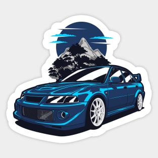 Blue Lancer Evolution VI Tommi Makinen Sticker